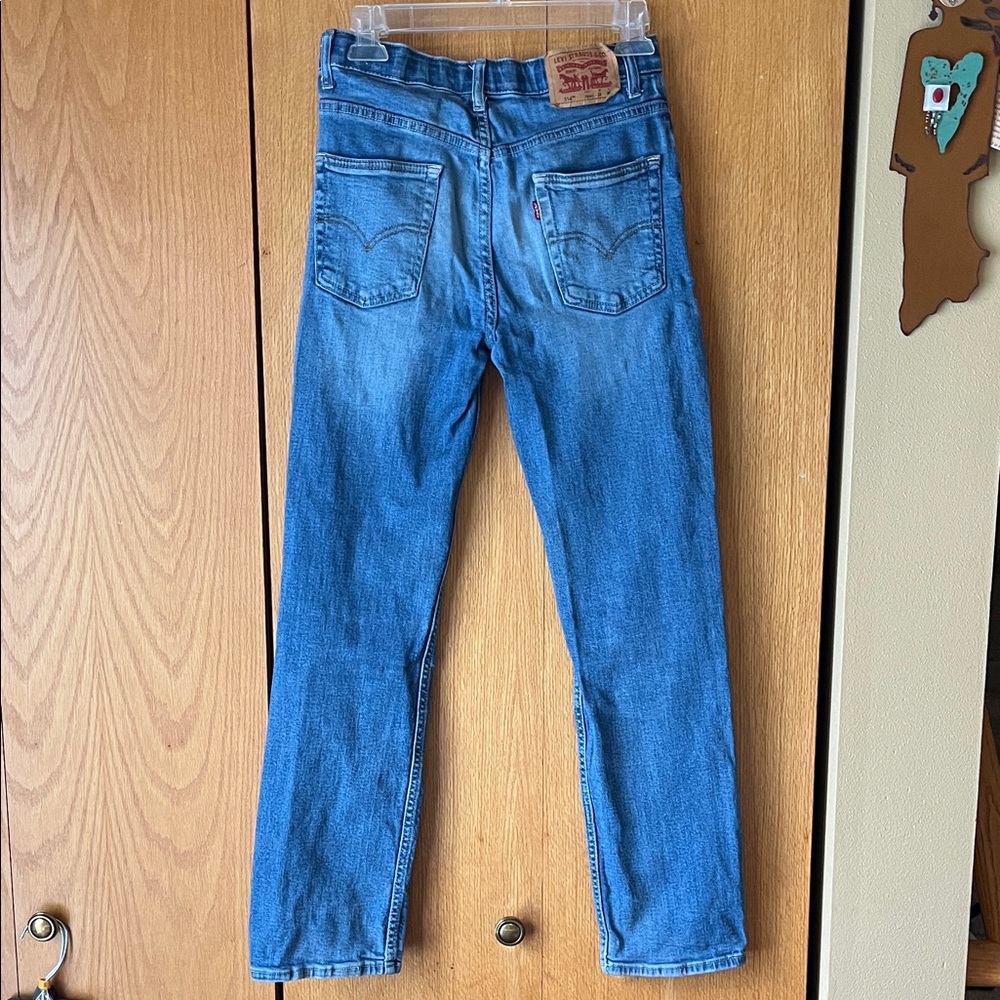 Levi's boy’s 16 size 28 x 30 Teens Straight Adjustable Waist Riveted Blue Jeans